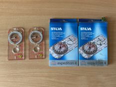 2x New Unissued Silva Compass Navigation 4 Military Issue, in Original Packing