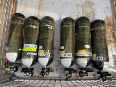 6x 300 Bar Air Inflation Cylinders, Direct from U.K. Fire & Rescue Service