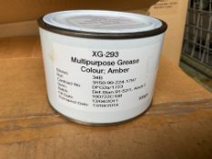 16x New Unissued 500gm Cans of XG-293 Multi Purpose Grease, from MOD Reserve Stock