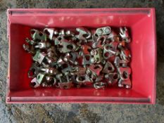 50x New Unissued Steel Winch Wire Clamps, from MOD