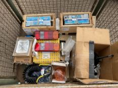 1x Stillage of Unissued Vehicle Spares inc Batteries, Brake Chambers, Lights etc