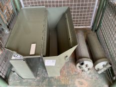 2x New Unissued Aluminium CVRT Cargo Boxes, 2x Water Filter Units, from MOD