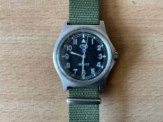 Rare 0552 CWC Royal Marines Issue Service Watch, Nato Marks, Date 1989, New Battery / Strap