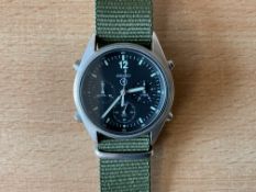 Rare Seiko Gen 1 Pilots Chrono RAF Harrier Force Issue, Nato Marks, Date 1989, Snº 9142