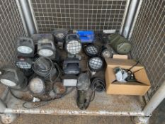 1X STILLAGE OF MAGNETIC VEHICLE SEARCH LIGHTS, CONVOY LIGHTS ETC FROM MOD