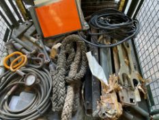 1x Stillage of Recovery Equipment inc Kinetic Tow Ropes, Shackles, Air Lines etc