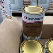 6x Cans of 750m International Gold Spar Satin Yatch Varnish, from MOD Reserve Stock