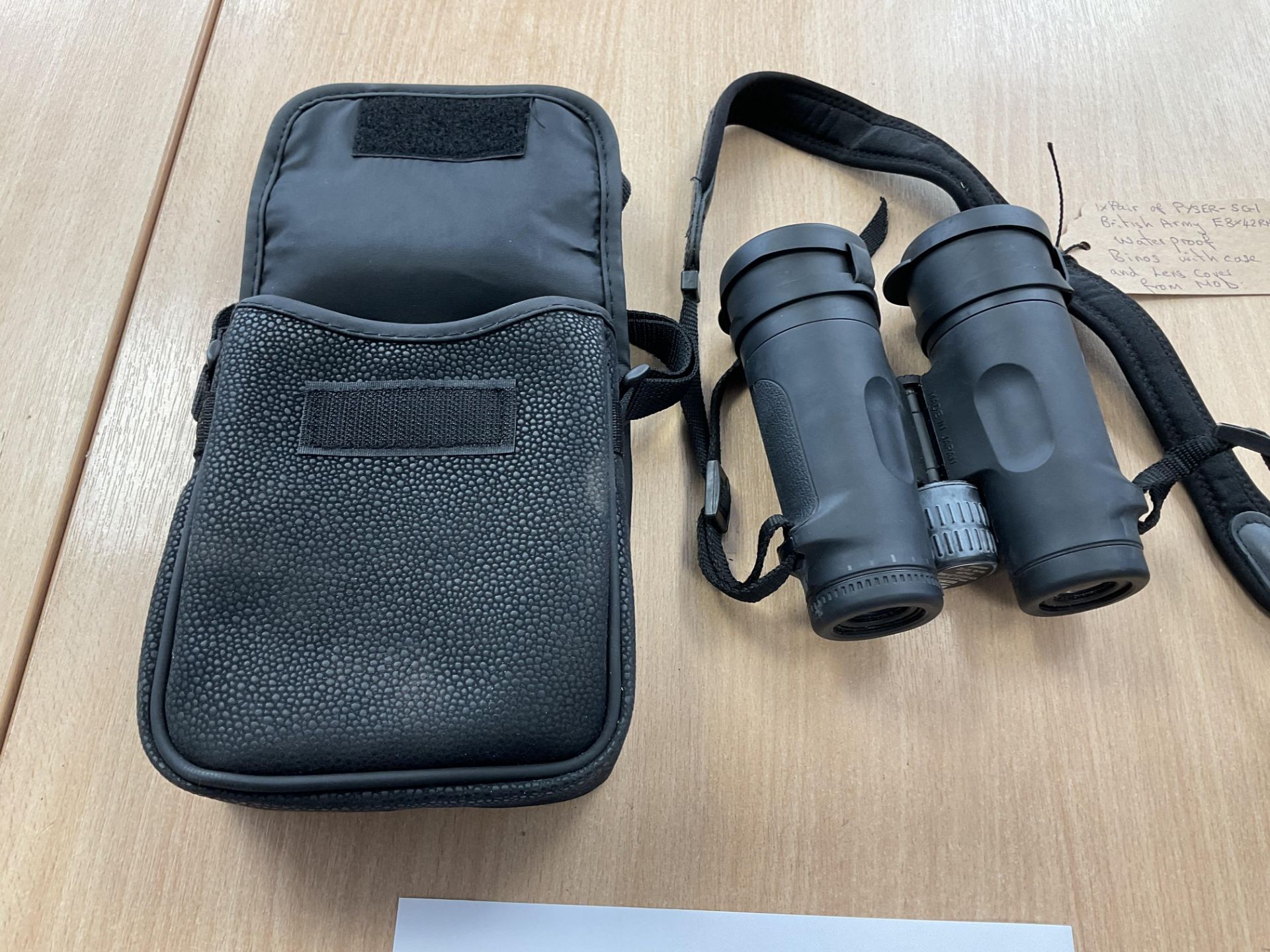 Pair of British Military PYSER-SGI E8X 42 RM WATER PROOF BINOS with case and lens covers from MOD - Image 10 of 13