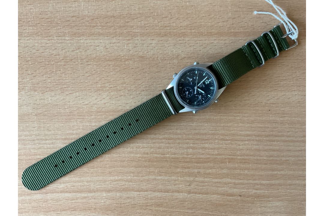 Rare Seiko Gen 1 Pilots Chrono RAF Harrier Force Issue, Nato Marks, Date 1984, Snº 1691 - Image 2 of 4
