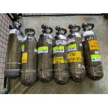 6 x 300 BAR Air Cylinders from UK Fire & Rescue Services