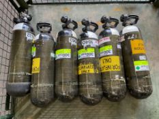 6 x 300 BAR Air Cylinders from UK Fire & Rescue Services