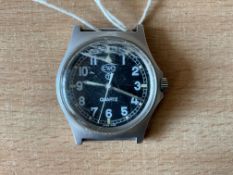 Rare British Army CWC W10 Service Watch, Snº 70, Date 2004, Water Protected to 5 ATM
