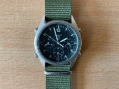 Rare Seiko Gen 1 Pilots Chrono RAF Harrier Force Issue, Nato Marks, Date 1984, Snº 1691