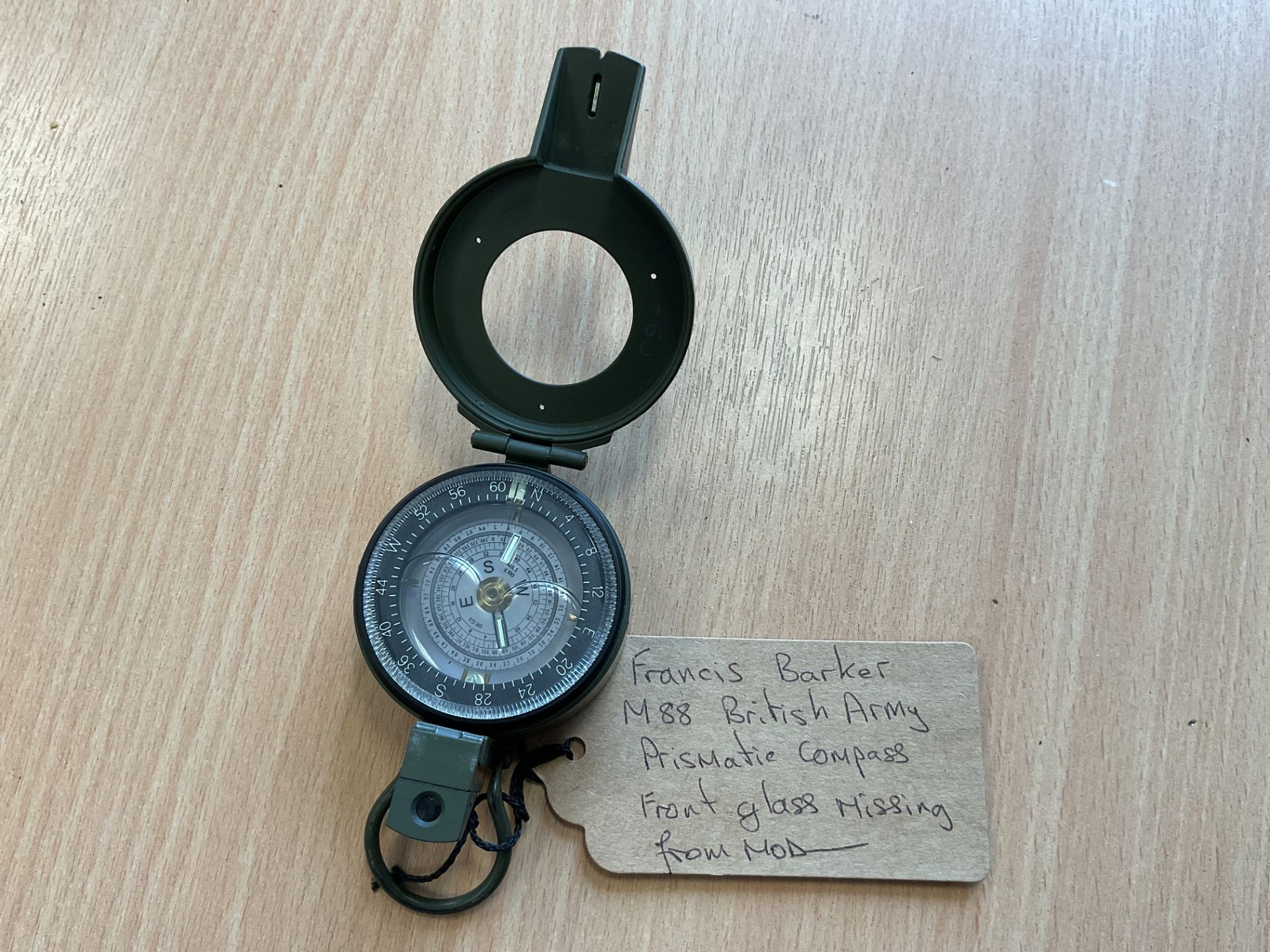 Francis Barker M88 British Army Prismatic Compass (Front Glass Missing) from MOD - Image 5 of 5