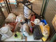 1x Stillage of Equipment inc Sprayers, Locks, Paint, Cleaner, Masks, Ext Leads etc, from MOD