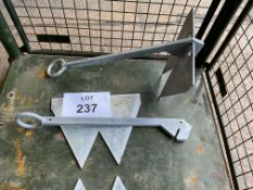 2X NEW UNISSUED HD GALVANISED WINCHING ANCHORS FROM MOD