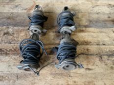 4x Rare Land Rover Series Inspection Lamps, from MOD