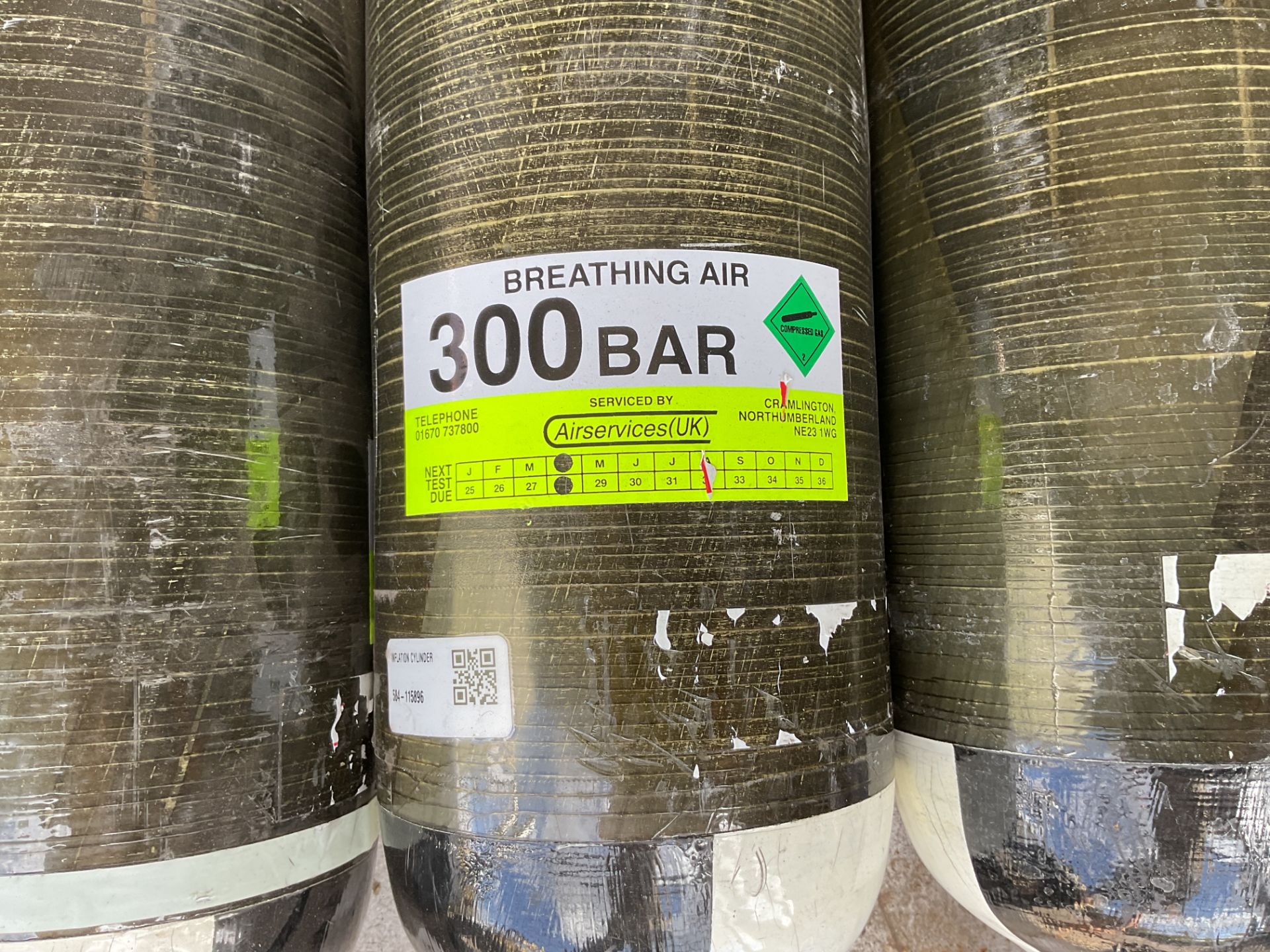 6 x 300 BAR Air Cylinders from UK Fire & Rescue Services - Image 2 of 4