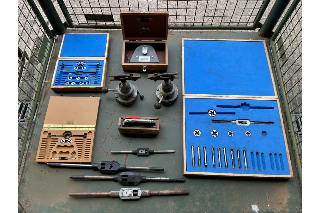 1x Stillage of Engineering Tools, Taps/Dies, Magnetic Clamps, Gauges etc, from MOD - Image 1 of 7