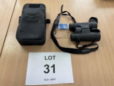 Pair of British Military PYSER-SGI E8X 42 RM WATER PROOF BINOS with case and lens covers from MOD