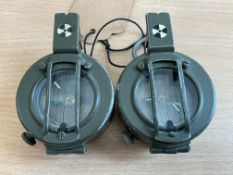 2x Stanley London British Army Brass Prismatic Compass, from MOD