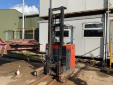 Toyota Model 10 Electric Reach Truck, Duplex Mast with Side Shift, from Govt Dept