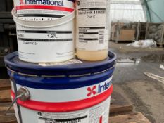 6 Tins of International, Intersleek 1100SR, Parts A, B and C Antifouling paint