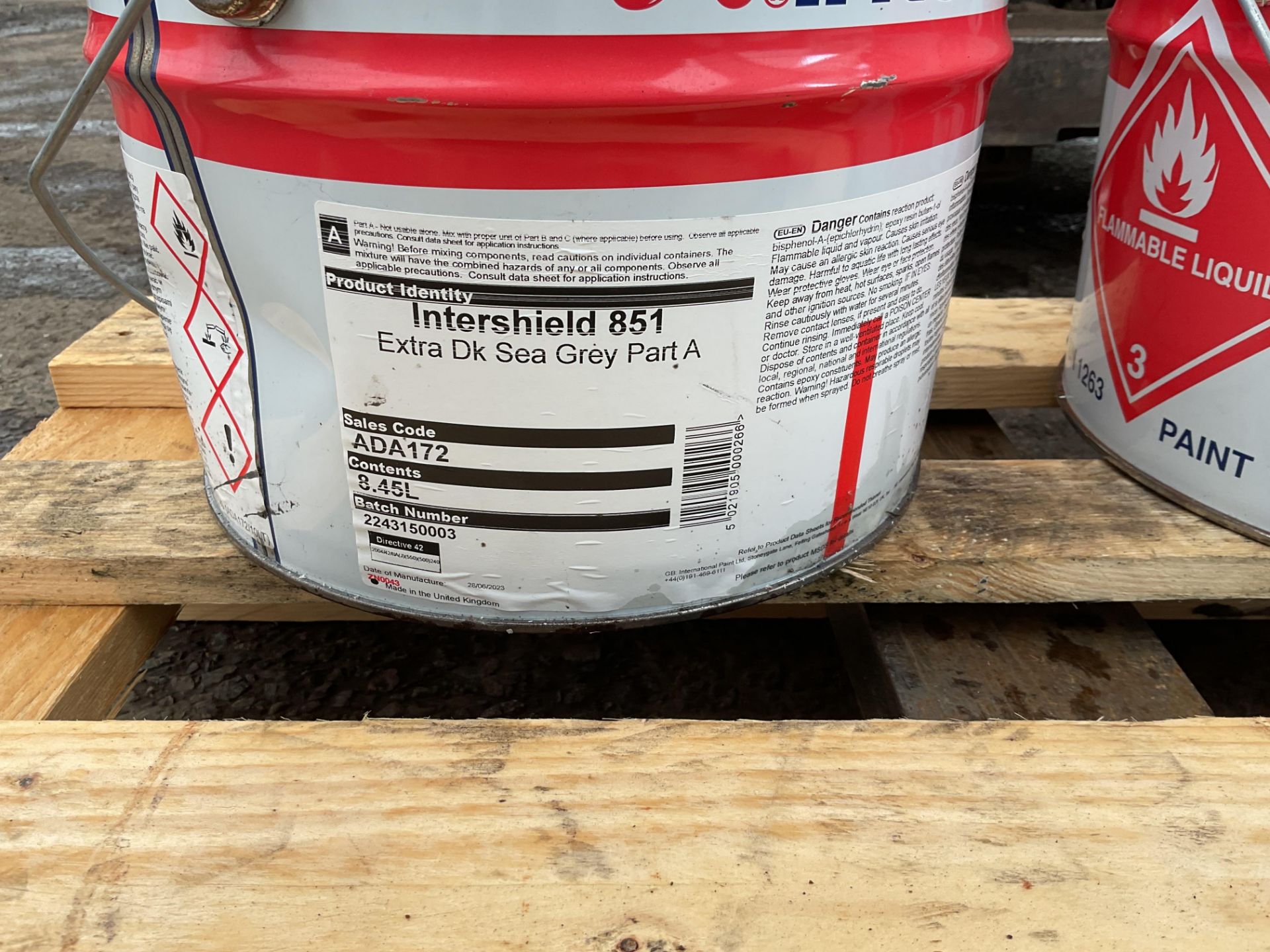 6 Tins International, Intershield 851 parts A and B. - Image 3 of 4