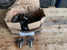 30X NEW UNISSUED M16 STL LIFTING EYE BOLTS FROM MOD.