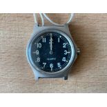 CWC W10 British Army Service Watch Fat Boy, Date 1982, Falklands War, No Battery Cover
