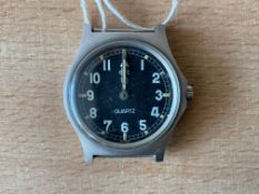 CWC W10 British Army Service Watch Fat Boy, Date 1982, Falklands War, No Battery Cover