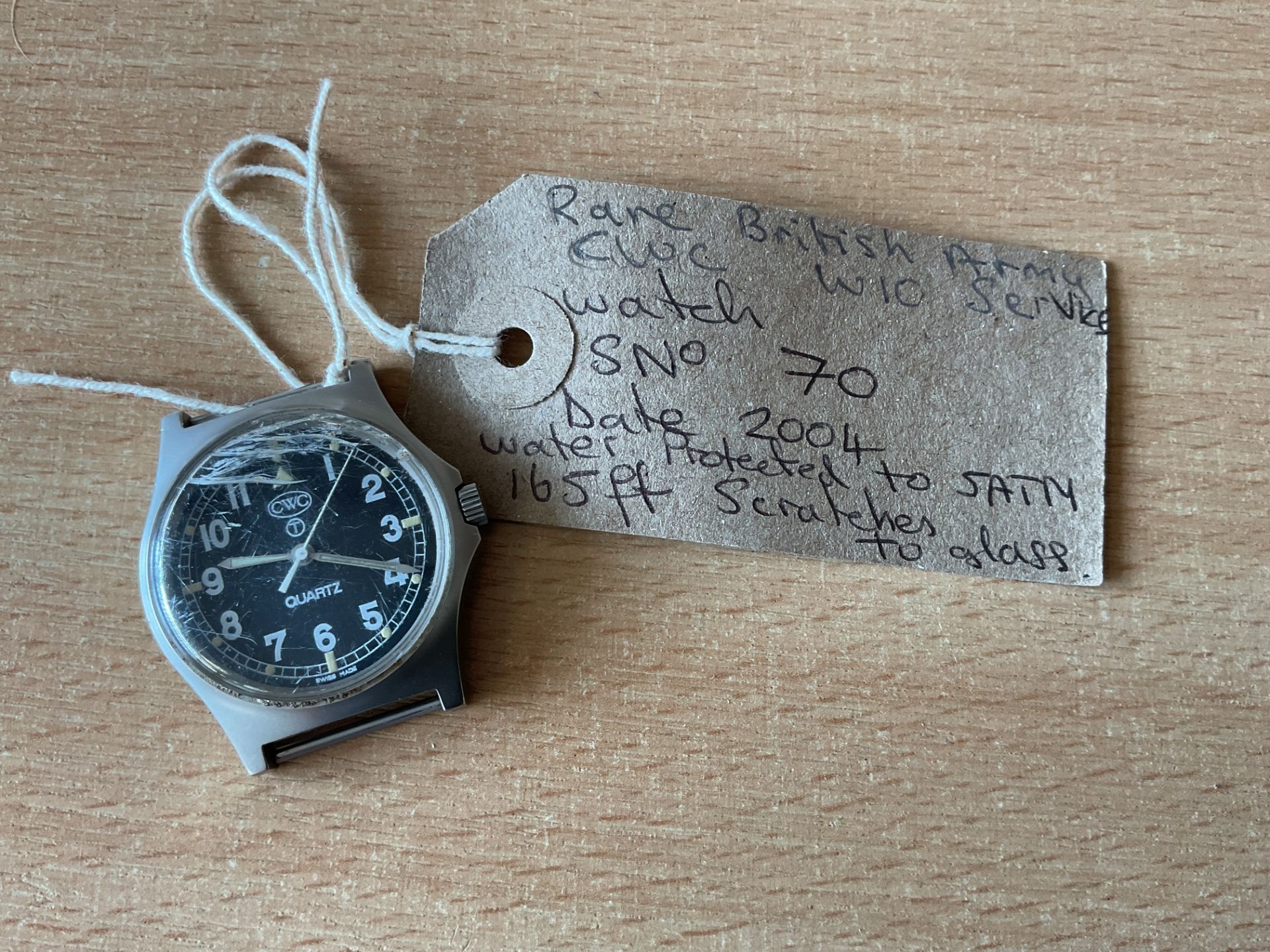 Rare British Army CWC W10 Service Watch, Snº 70, Date 2004, Water Protected to 5 ATM - Image 4 of 4