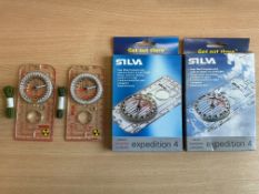 2x New Unissued Silva Compass Navigation 4 Military Issue, in Original Packing