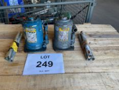 2X WEBER HYDRAULIC 10 TONNE JACKS FROM MOD