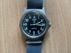Rare 0552 CWC Royal Marines/Navy Service Watch, Nato Marks, Date 1990, Gulf War 1, New Batt/Strap