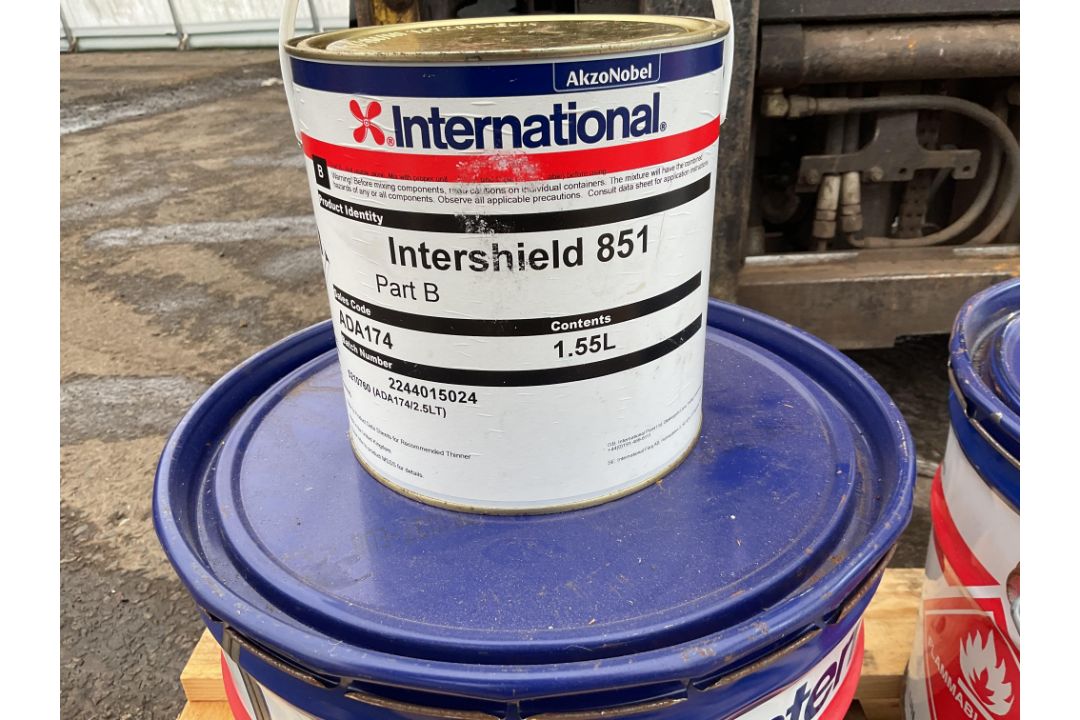 6 Tins International, Intershield 851 parts A and B. - Image 2 of 4