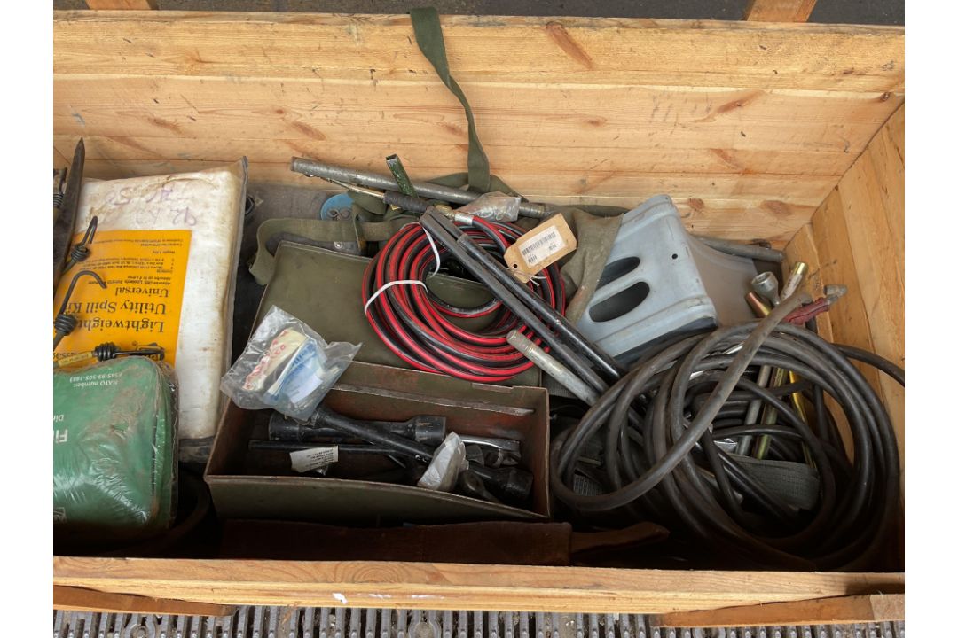 1x Wooden Crate of Vehicle CES /Tools, Tyre Inflators etc, from MOD - CRATE INCLUDED - Image 1 of 5
