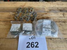 11X BRITISH ARMY PADLOCKS, GRENADE COVERES, ETC