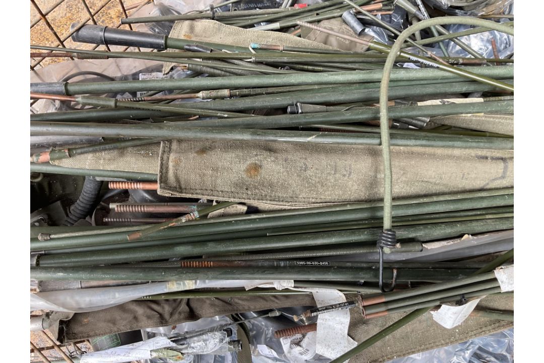 Stillage of Clansman Radio equipment inc antennas, rods etc. From MOD - Image 6 of 9