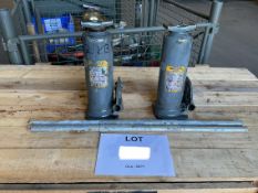 2x Weber Hi-lift Hydraulic 10T Jacks, from MOD.