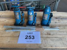 3X WEBER 6 TONNE HYDRAULIC JACKS FROM MOD