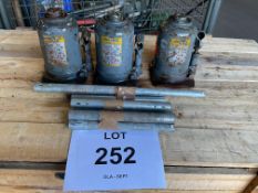 3X WEBER 10 TONNE HYDRAULIC JACKS FROM MOD