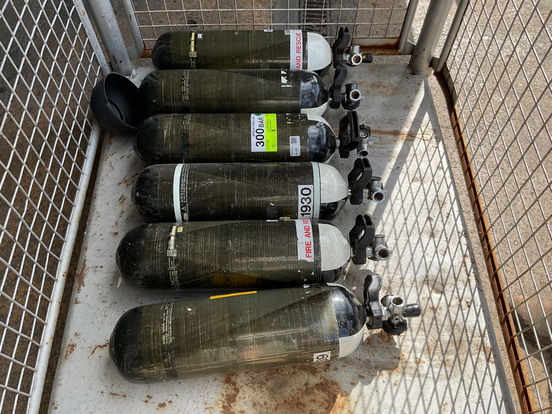 6 x 300 BAR Air Cylinders from UK Fire & Rescue Services - Image 4 of 4