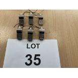 6 X British Army ACME THUNDERER SERVICE WHISTLES broad arrow marked from MOD