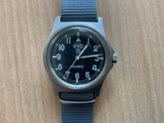 Rare 0552 CWC Royal Marines/Navy Service Watch, Nato Marks, Date 1990, Gulf War 1, New Batt/Strap