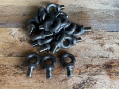 20X NEW UNISSUED M16 STL LIFTING EYE BOLTS FROM MOD.