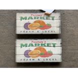 2x Farmers Market Advertising Signs