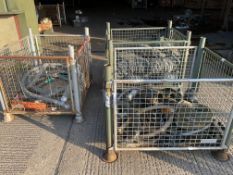 3x Stillages of a Lay Flat Hose, Heater Ducting and Delivery Hose, from MOD