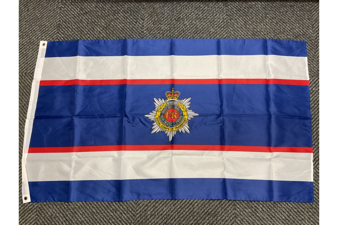 Unusual Rare Royal Corps Of Transport Flag - 5ft x 3ft with Metal Eyelets. - Image 1 of 2