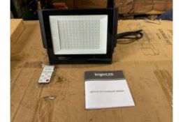 2x new and Unissued LED 100W 240V Remote Control Floodlights c/w Fittings